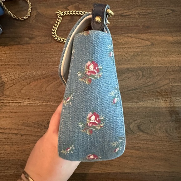 Japan Exclusive GUCCI Denim GG Marmont Shoulder Bag - Picture 10 of 11